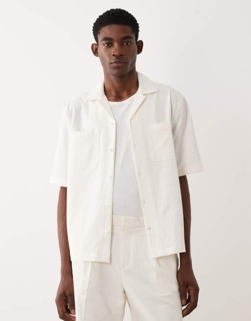 ASOS DESIGN - Coordinato elegante in seersucker bianco, 2 di 3