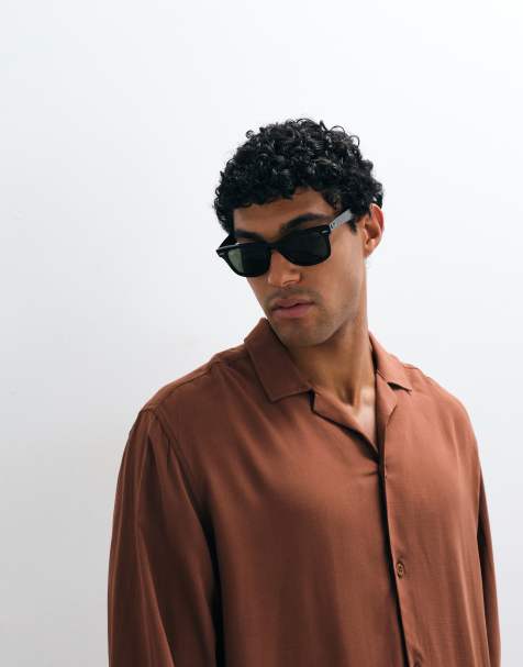 ASOS DESIGN - Camicia comoda marrone con rever e doppie tasche - view 1