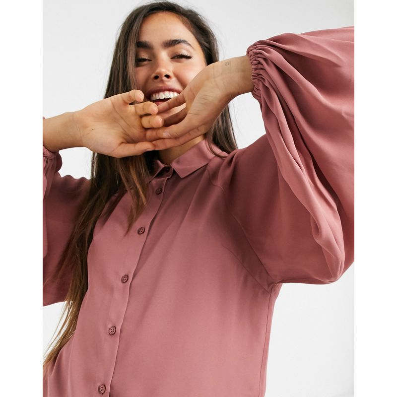 Camicie e bluse Donna DESIGN - Camicia con maniche voluminose rosa