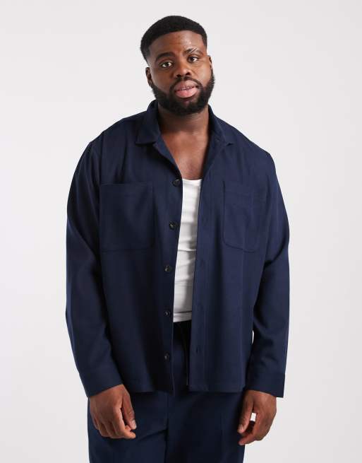 ASOS DESIGN - Camicia coordinata blu navy, 2 di 5