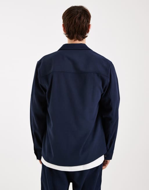 ASOS DESIGN - Camicia coordinata blu navy, 4 di 5