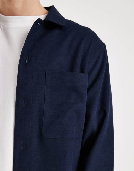 ASOS DESIGN - Camicia coordinata blu navy, 5 di 5