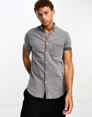 Mark Camicia Jeans Nera