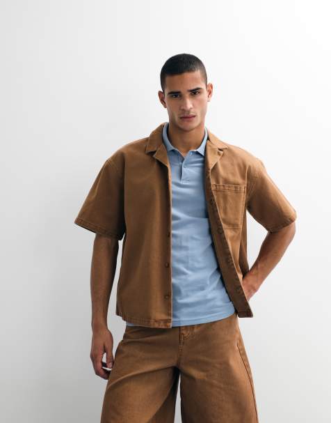 ASOS DESIGN - Camicia di jeans lavaggio marrone in coordinato - view 1