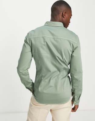 Camicia di jeans skinny verde salvia - ASOS DESIGN Camicia donna  - immagine3