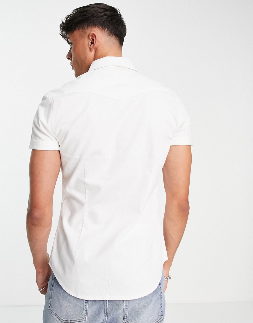 Camicia di jeans stile western skinny bianca-Bianco - ASOS DESIGN Camicia donna  - immagine2