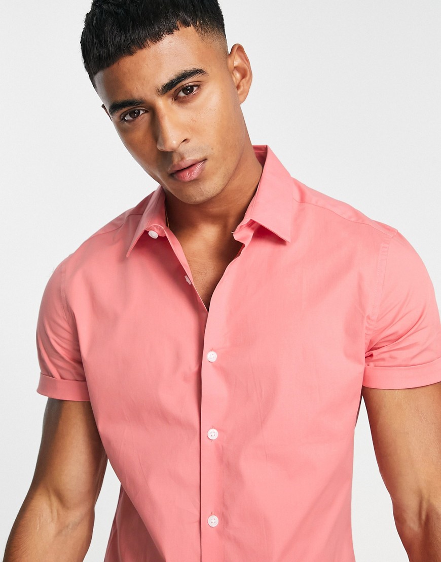 Camicia elegante skinny color corallo-Rosa - ASOS DESIGN Camicia donna  - immagine3
