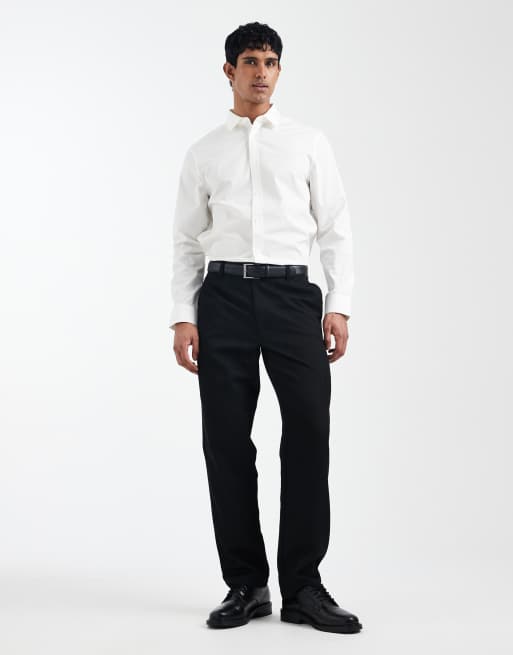 ASOS DESIGN - Camicia elegante vestibilità classica in popeline bianco sporco, 3 di 6