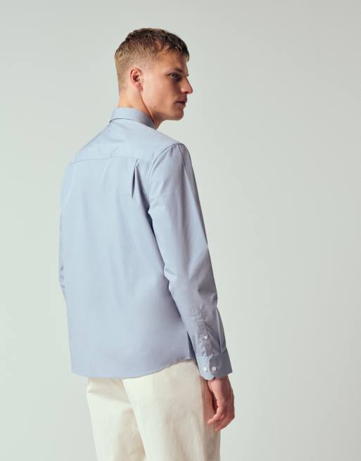 ASOS DESIGN - Camicia elegante vestibilità classica in popeline blu chiaro, 3 di 7