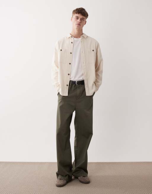 ASOS DESIGN - Camicia giacca beige testurizzata, 3 di 5
