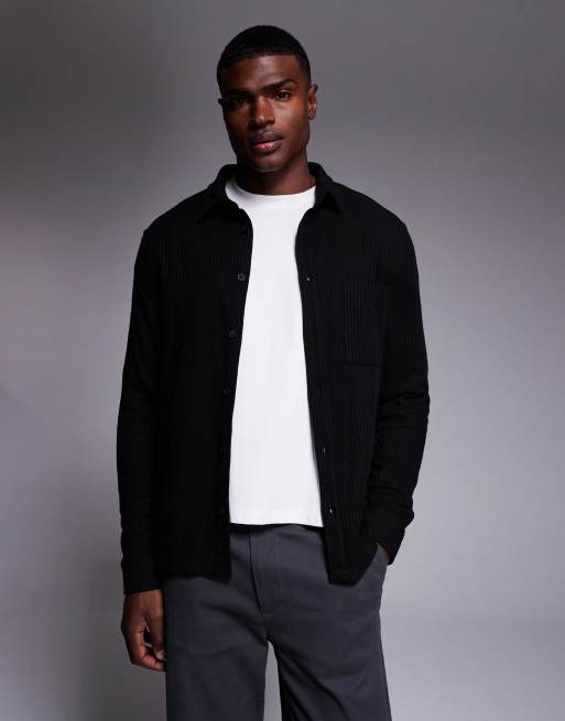 ASOS DESIGN - Camicia giacca nera
