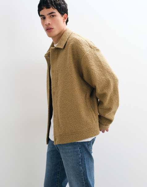 ASOS DESIGN camicia giacca oversize testurizzata beige - view 1