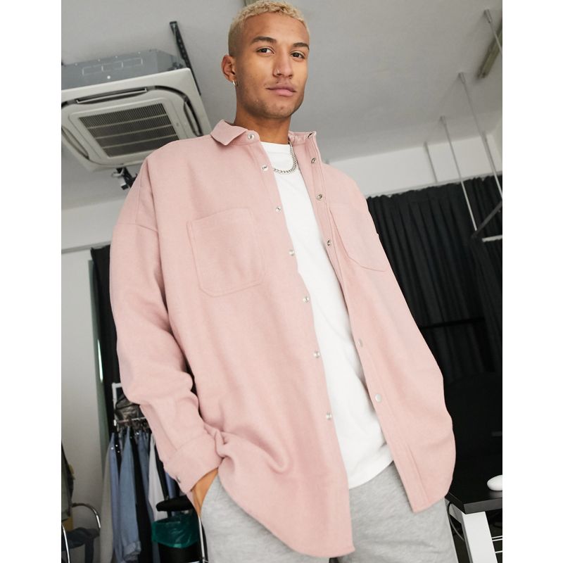 oPPEt Camicie DESIGN - Camicia in misto lana rosa pallido