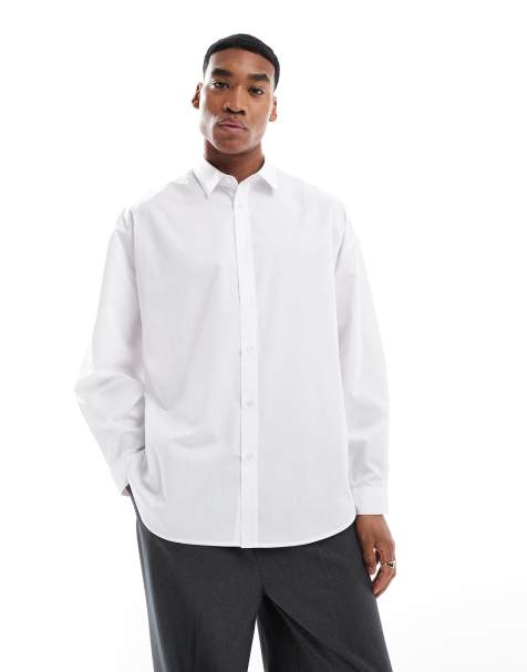ASOS DESIGN - Camicia in popeline bianca oversize - view 1