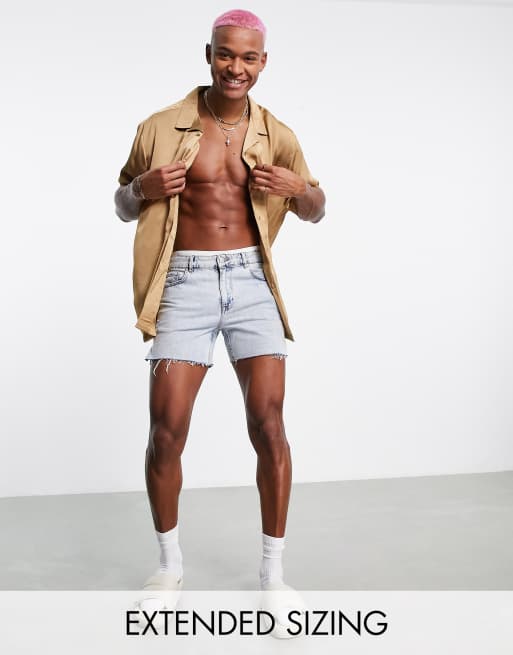 ASOS DESIGN - Camicia in raso color bronzo vestibilità classica con rever