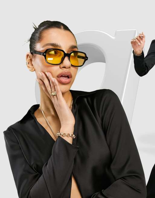 ASOS DESIGN - Camicia in raso slim fit, colore nero