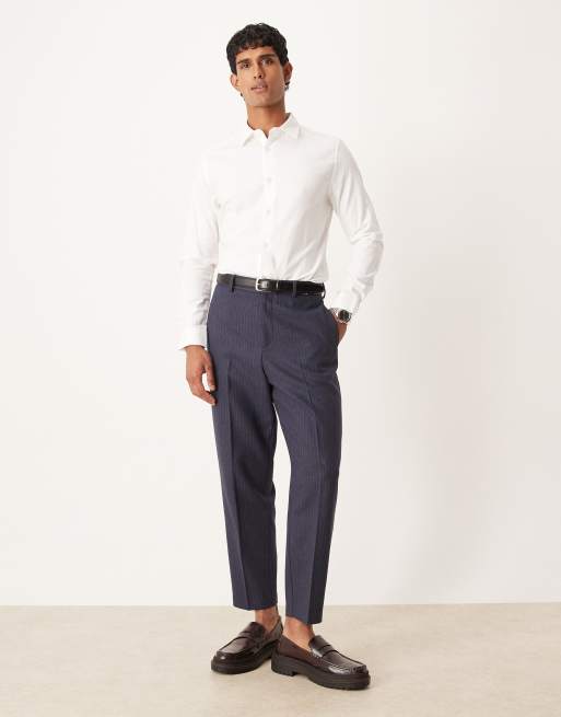 ASOS DESIGN - Camicia in tessuto Royal Oxford slim fit bianca facile da stirare, 2 di 5