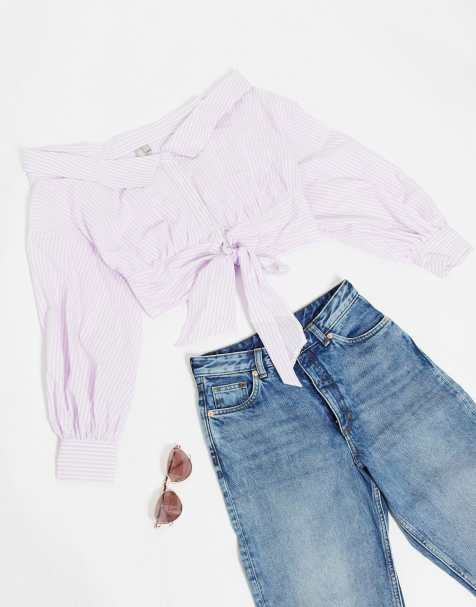 Camicie a righe da donna 2025 Basic Loose Fit Girocollo mezza manica Casual Top Moda Estate Vestiti, cachi, XL