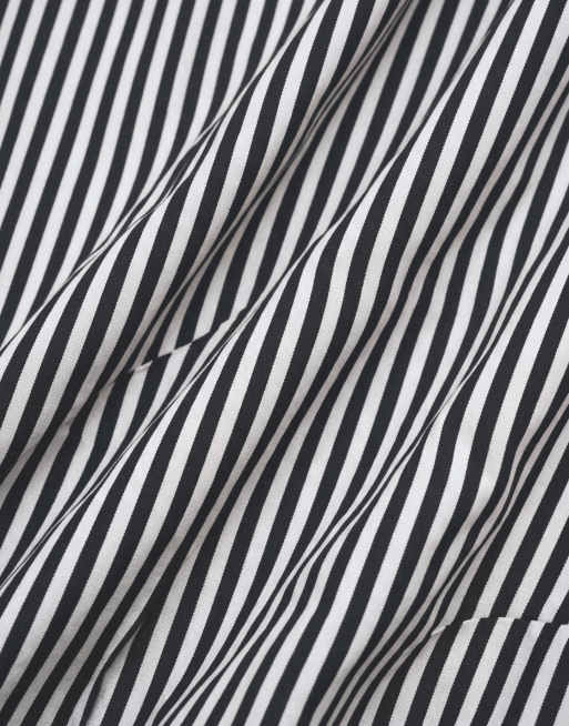 ASOS DESIGN - Camicia lunga in raso gessato in coordinato, 7 di 7