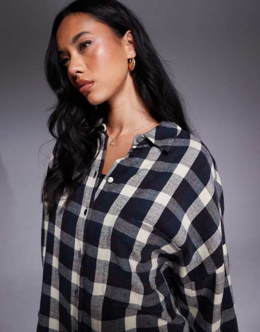 ASOS DESIGN - Camicia marrone a quadri slavata invecchiata, 4 di 4