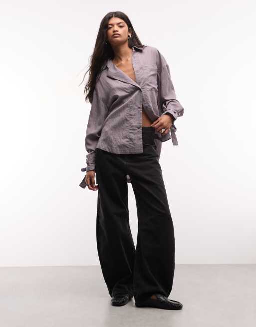 ASOS DESIGN camicia morbida a righe multicolore con polsini annodati, 2 di 4
