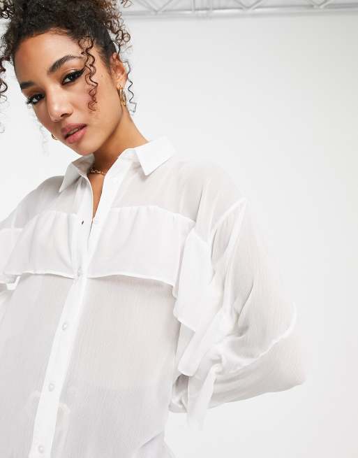 Camicia con hotsell volant davanti
