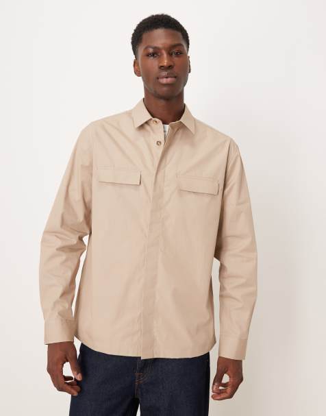 ASOS DESIGN - Camicia multitasche comoda beige - view 1