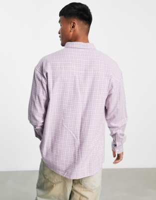 Camicia oversize anni'90 lilla vintage stile dad a quadri-Viola - ASOS DESIGN Camicia donna  - immagine3
