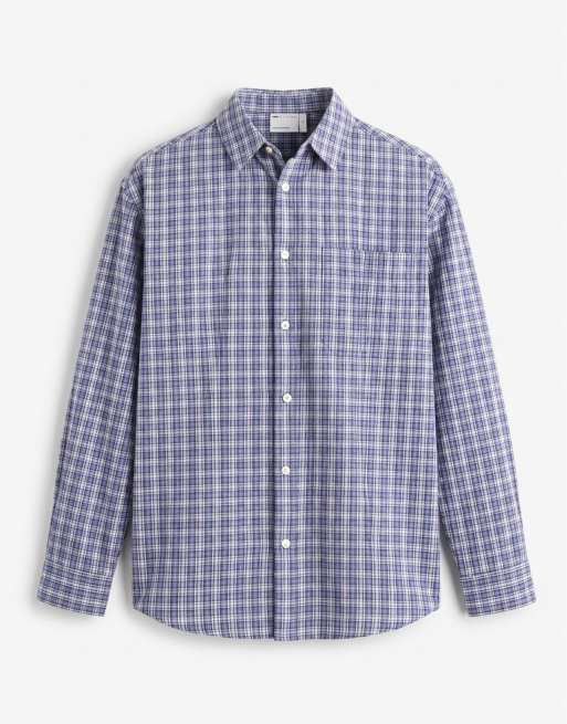 ASOS DESIGN - Camicia oversize blu a quadri, 6 di 9