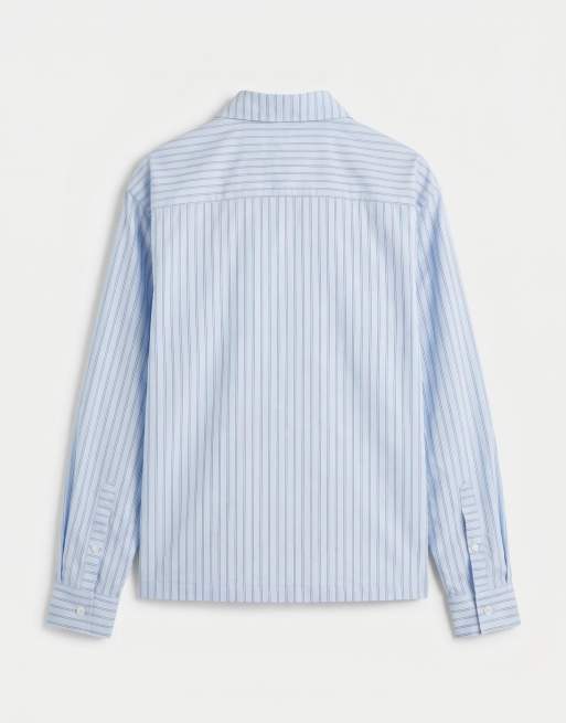 ASOS DESIGN - Camicia oversize blu a righe, 7 di 9