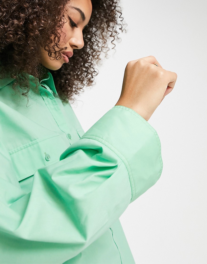 Camicia oversize con polsini larghi verde - ASOS DESIGN Camicia donna  - immagine3