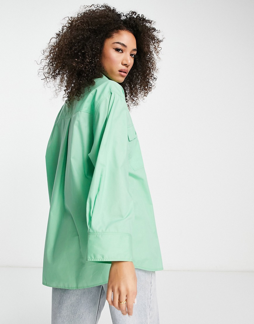 Camicia oversize con polsini larghi verde - ASOS DESIGN Camicia donna  - immagine1