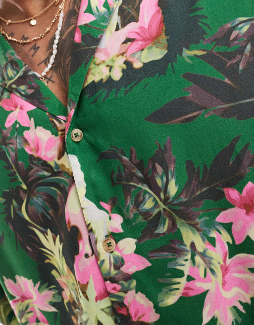 Suwangi Camicia Hawaiana Uomo Funky Camicia Manica Corta Modello