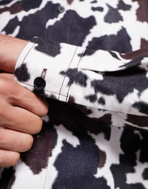 ASOS DESIGN - Camicia oversize con stampa pezzata, 5 di 5