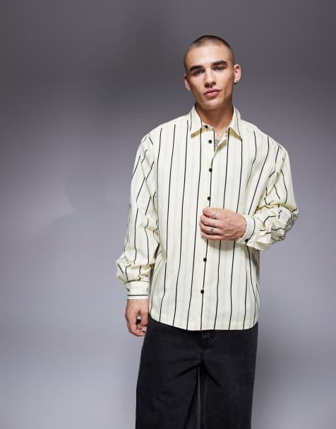 ASOS DESIGN - Camicia oversize gialla a righe - view 1