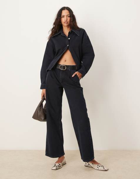 ASOS DESIGN - Camicia oversize in denim con colletto allungato - view 1