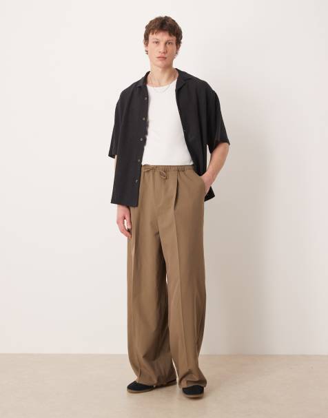 ASOS DESIGN - Camicia oversize nera testurizzata con rever - view 1