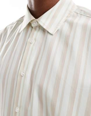 ASOS DESIGN - Camicia oversize squadrata a righe