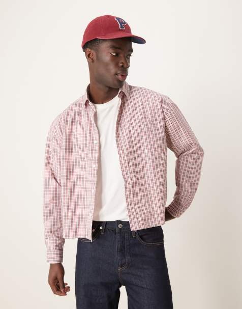 ASOS DESIGN - Camicia oversize squadrata rossa a quadri - view 1