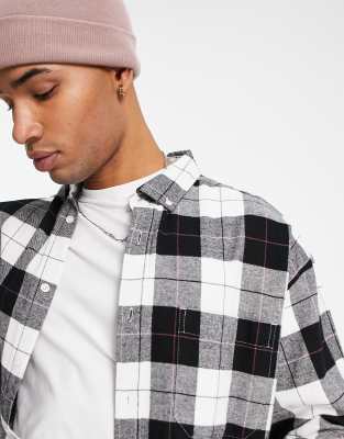 Camicia oversize stile anni'90, colore nero e bianco a quadri grandi - ASOS DESIGN Camicia donna  - immagine3