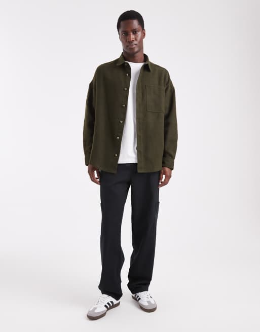 ASOS DESIGN - Camicia oversize verde kaki, 2 di 5