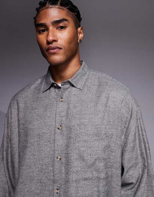 ASOS DESIGN - Camicia oversize voluminosa grigia, 5 di 5