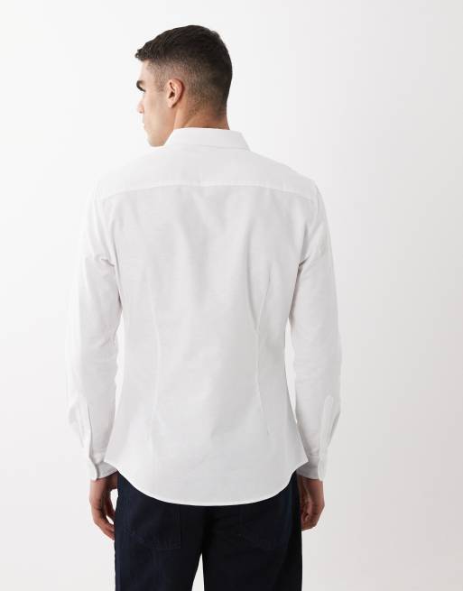 ASOS DESIGN - Camicia Oxford slim bianca, 2 di 5