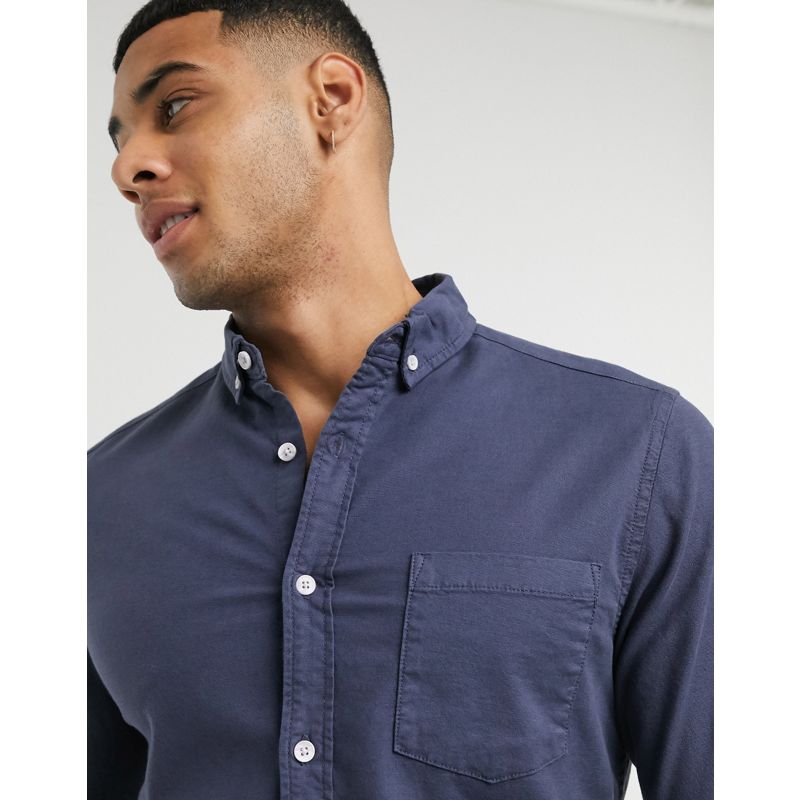 DESIGN - Camicia Oxford slim blu navy