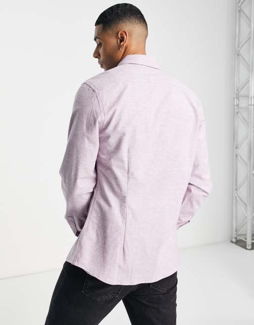 ASOS DESIGN Camicia Oxford slim color pesca ASOS