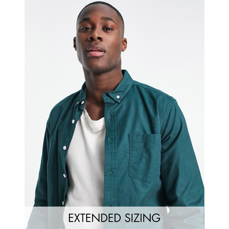 Camicie Uomo DESIGN - Camicia Oxford slim, colore verde-azzurro