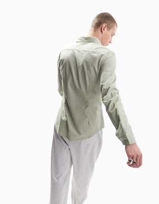 Camicia Oxford slim verde salvia - ASOS DESIGN Camicia donna  - immagine1