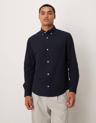 ASOS DESIGN - Camicia Oxford vestibilità classica blu navy - view 1