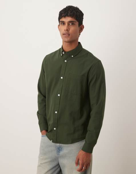 ASOS DESIGN - Camicia Oxford vestibilità classica verde scuro - view 1