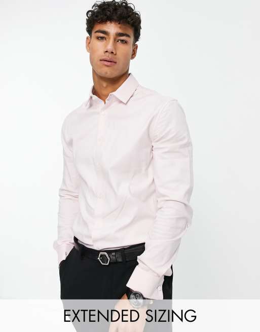 ASOS DESIGN - Camicia Royal Oxford con polsini doppi, colore rosa